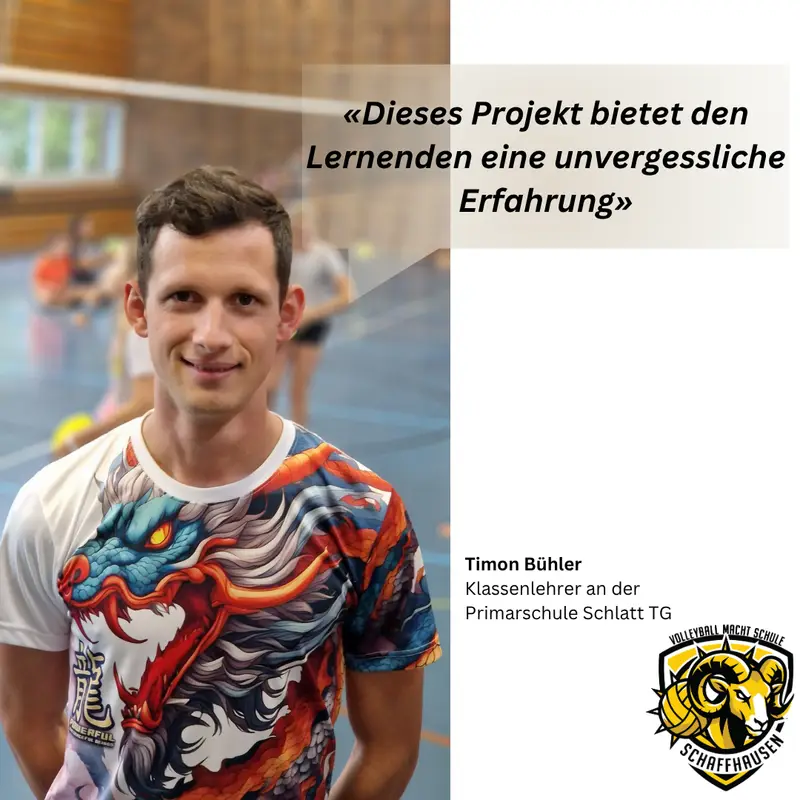 Primarlehrer Timon Bühler über das Projekt Volleyball macht Schule